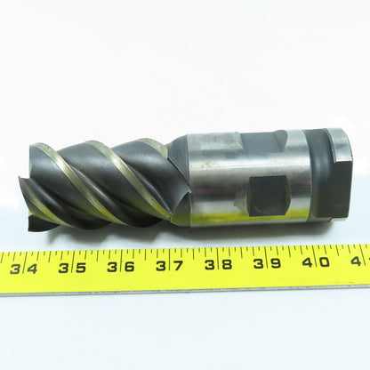 E.C 2" Square End Mill Center Cuttign 4 Flute 2" Shank 3" LOC 6-5/8" OAL