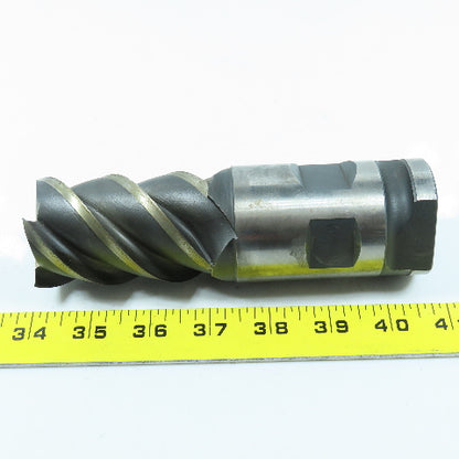 E.C 2" Square End Mill Center Cuttign 4 Flute 2" Shank 3" LOC 6-5/8" OAL