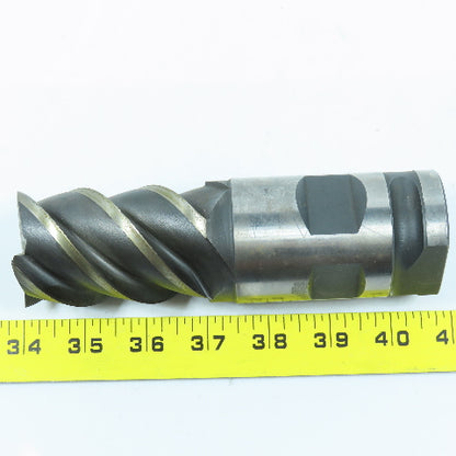 E.C 2" Square End Mill Center Cuttign 4 Flute 2" Shank 3" LOC 6-5/8" OAL