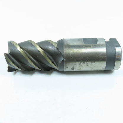 E.C 2" Square End Mill Center Cuttign 4 Flute 2" Shank 3" LOC 6-5/8" OAL