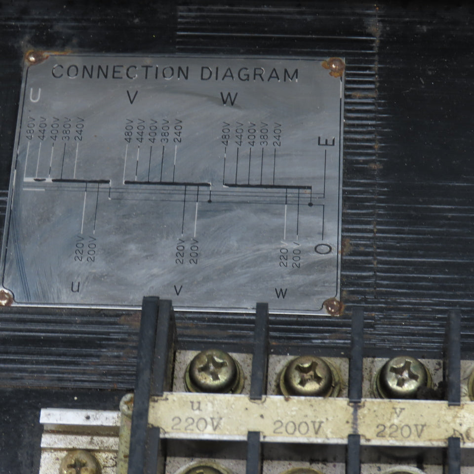 Ibaraki JEC-204 Type FAT-18K 18/25kVA Transformer Pri 240-480V Sec 200-220V 3PH