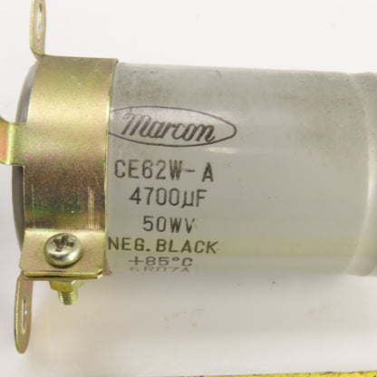 Marcon CE62W-A 4700UF Capacitor 50WV 50VDC Lot Of 2