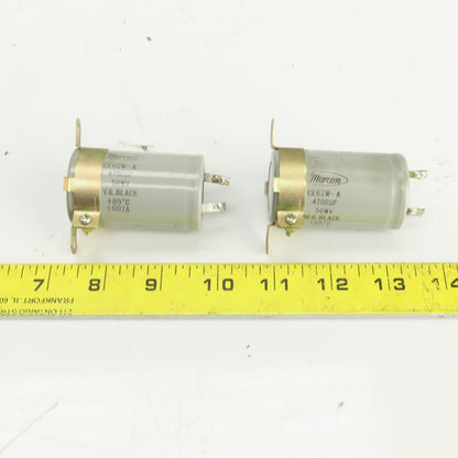 Marcon CE62W-A 4700UF Capacitor 50WV 50VDC Lot Of 2