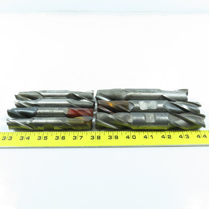 Misc. Square Double End Mill 2 & 4 Flute 3/4" & 1" Shank Various Dia. Lot of 7