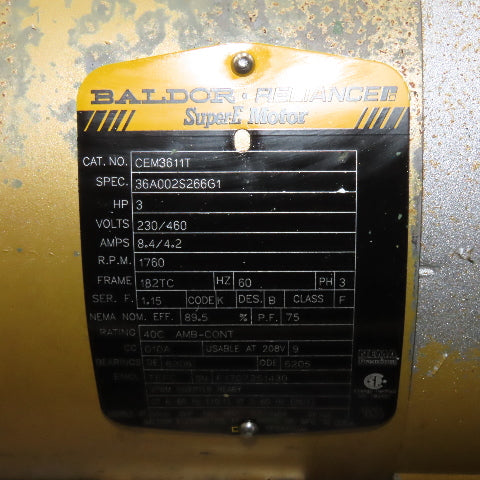 40 Gallon Hydraulic Power Unit 3Hp 208-230/460V 3Ph Tested