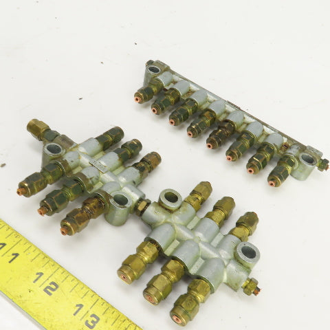 DA-8 / D-10 Piston Oil Distributor Block 8 Position 1/8" Lot Of 2