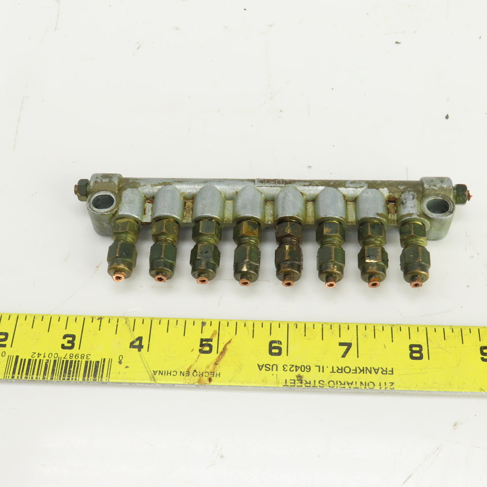 DA-8 / D-10 Piston Oil Distributor Block 8 Position 1/8" Lot Of 2