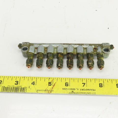 DA-8 / D-10 Piston Oil Distributor Block 8 Position 1/8" Lot Of 2
