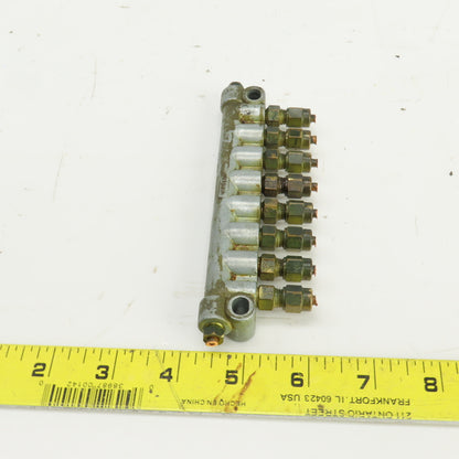 DA-8 / D-10 Piston Oil Distributor Block 8 Position 1/8" Lot Of 2