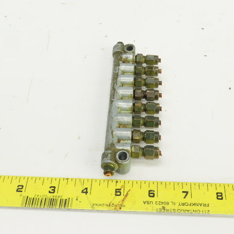 DA-8 / D-10 Piston Oil Distributor Block 8 Position 1/8" Lot Of 2
