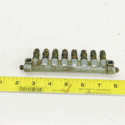 DA-8 / D-10 Piston Oil Distributor Block 8 Position 1/8" Lot Of 2