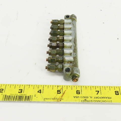 DA-8 / D-10 Piston Oil Distributor Block 8 Position 1/8" Lot Of 2