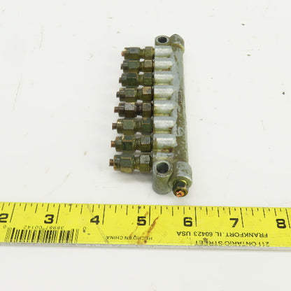 DA-8 / D-10 Piston Oil Distributor Block 8 Position 1/8" Lot Of 2