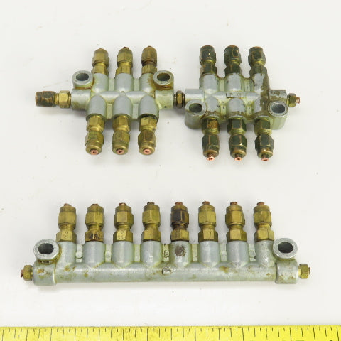 DA-8 / D-10 Piston Oil Distributor Block 8 Position 1/8" Lot Of 2