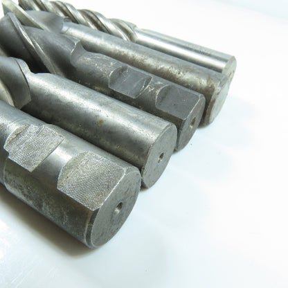 Misc. End Mill 4 & 6 Flute 1" Shank Various Dia. Lot of 5