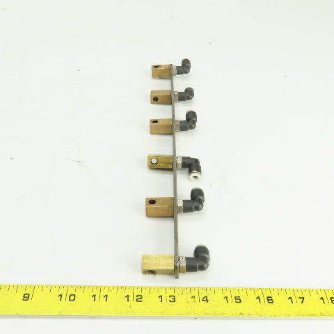 Festo 6 Port 1/4" Quick Connect Airline Separator/Spreader Organizer Bar