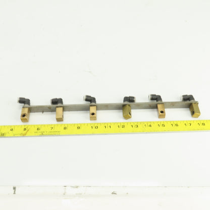 Festo 6 Port 1/4" Quick Connect Airline Separator/Spreader Organizer Bar
