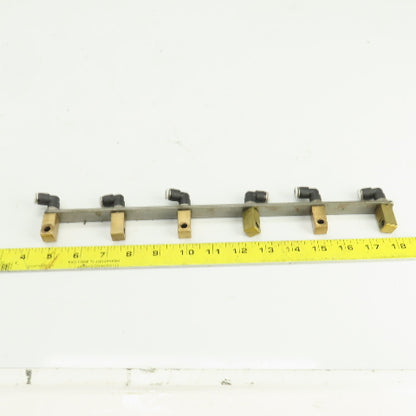 Festo 6 Port 1/4" Quick Connect Airline Separator/Spreader Organizer Bar