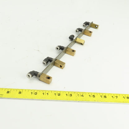 Festo 6 Port 1/4" Quick Connect Airline Separator/Spreader Organizer Bar
