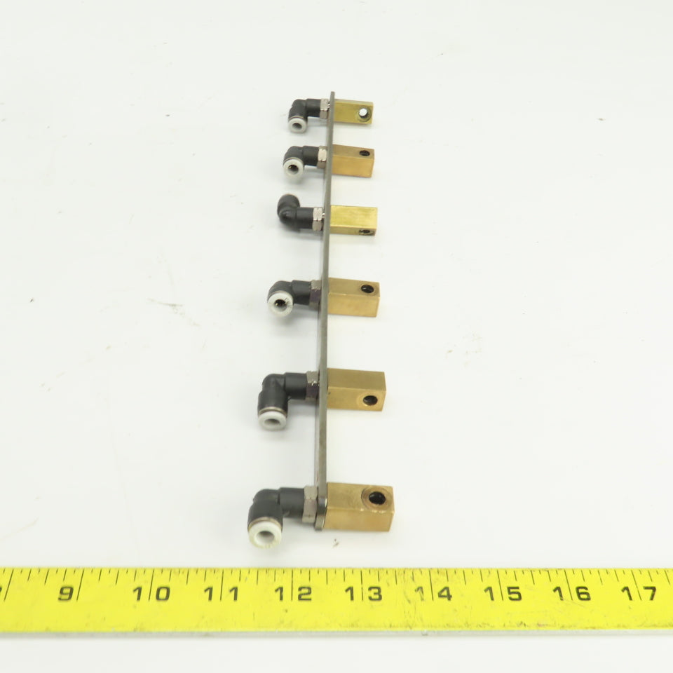 Festo 6 Port 1/4" Quick Connect Airline Separator/Spreader Organizer Bar