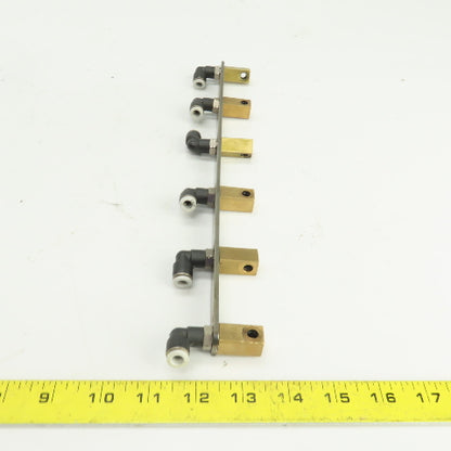 Festo 6 Port 1/4" Quick Connect Airline Separator/Spreader Organizer Bar