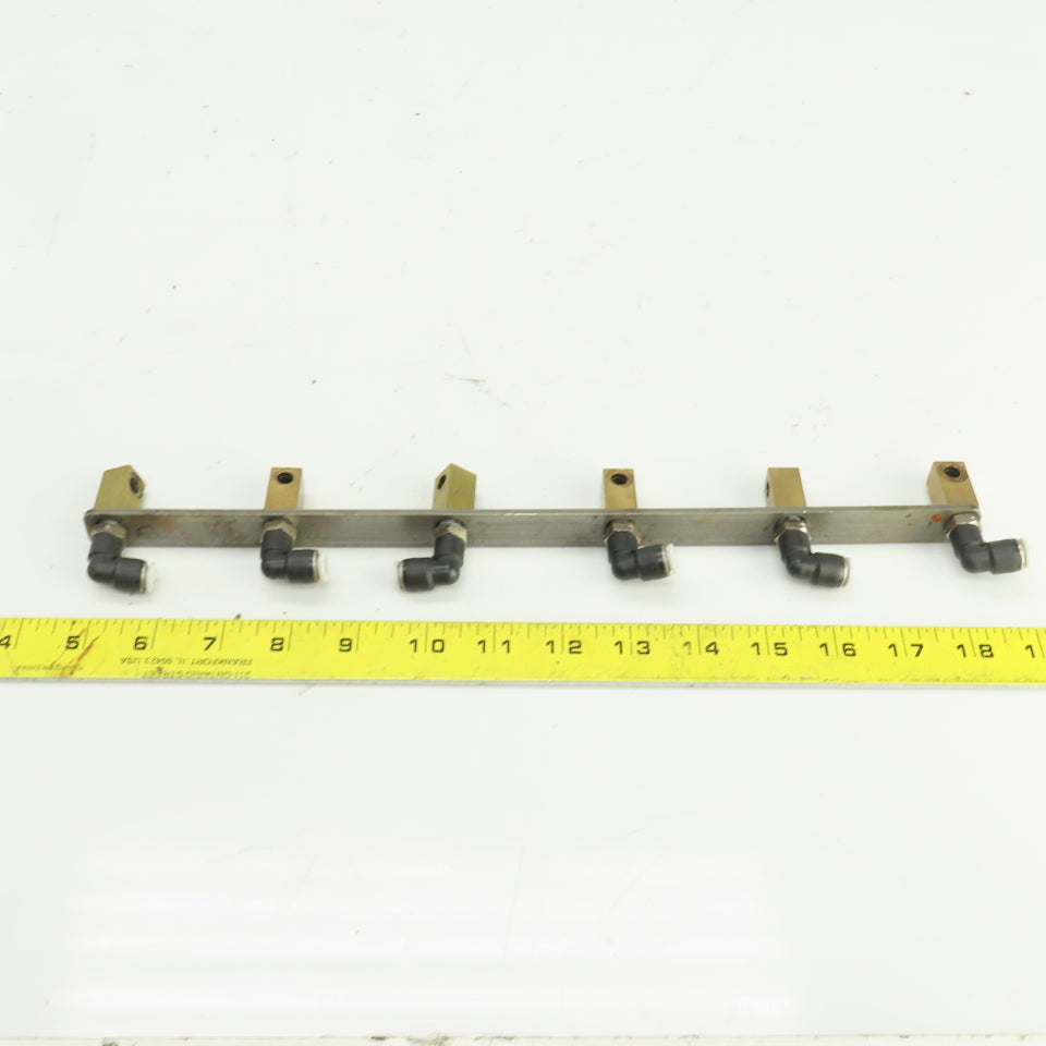 Festo 6 Port 1/4" Quick Connect Airline Separator/Spreader Organizer Bar