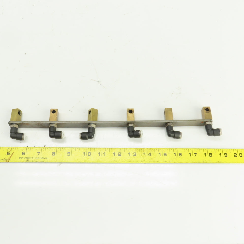 Festo 6 Port 1/4" Quick Connect Airline Separator/Spreader Organizer Bar