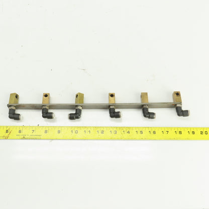 Festo 6 Port 1/4" Quick Connect Airline Separator/Spreader Organizer Bar