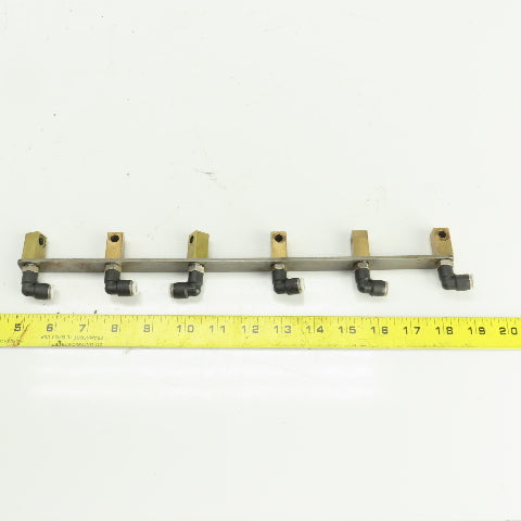 Festo 6 Port 1/4" Quick Connect Airline Separator/Spreader Organizer Bar