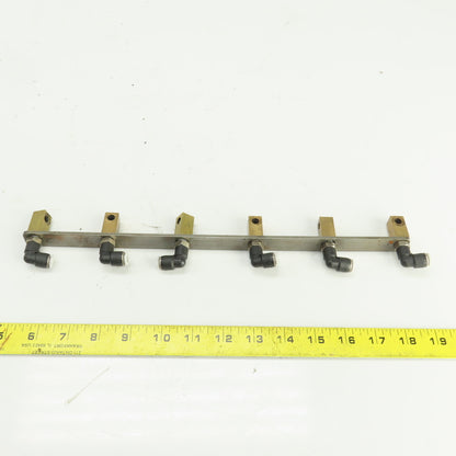 Festo 6 Port 1/4" Quick Connect Airline Separator/Spreader Organizer Bar