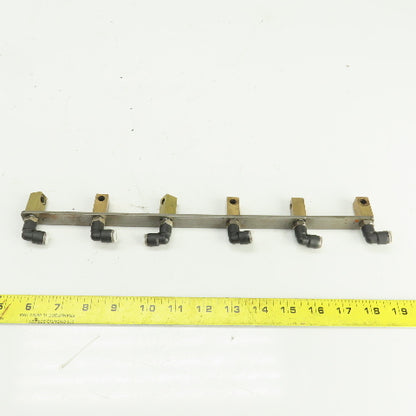 Festo 6 Port 1/4" Quick Connect Airline Separator/Spreader Organizer Bar