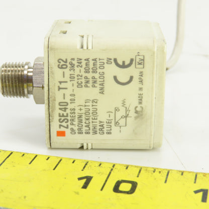 SMC ZSE40-T1-62 High Precision Vacuum Switch 10.0-101.3kPA 12-24VDC Lot Of 2