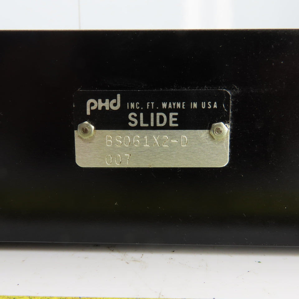 PHD BS061X2-D 6-3/4"x 6-3/4" Base Slide Assembly 2-1/8" Stroke W/Adjustable Stop