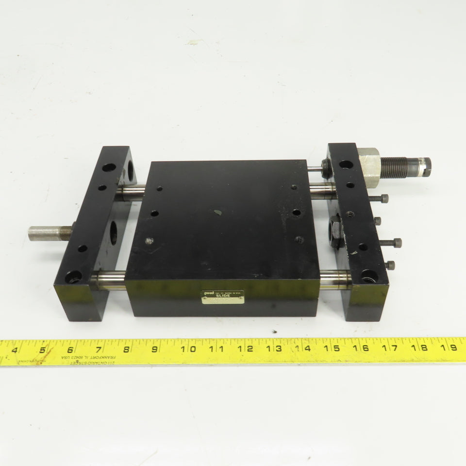 PHD BS061X2-D 6-3/4"x 6-3/4" Base Slide Assembly 2-1/8" Stroke W/Adjustable Stop