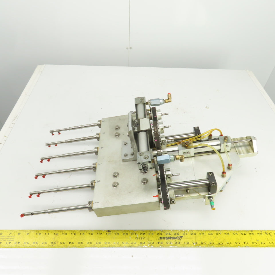 PHD 6 Position Pneumatic Vacuum Pick And Place Arm Fixture