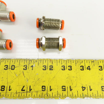 Brev MW 8mm Pneumatic Quick Connect Tee/Elbow Fittings Misc. Lot Of 8