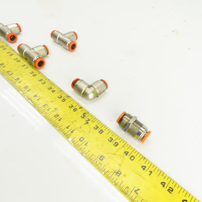 Brev MW 12mm Pneumatic Quick Connect Tee/Elbow Fittings Misc. Lot Of 5