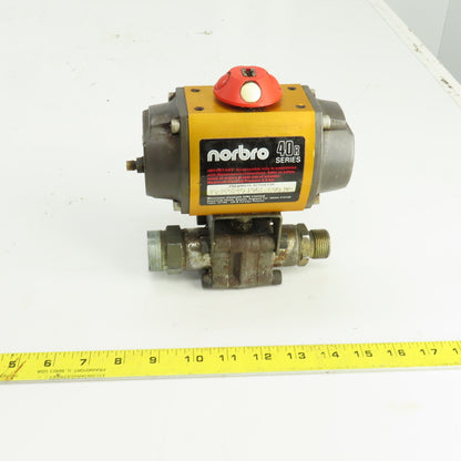 Norbro 10-RKB40-1SG1-E0B-RB 40R Ser. Pneumatic Actuator W/Worcester Valve Body