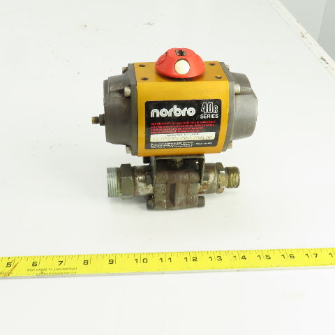 Norbro 10-RKB40-1SG1-E0B-RB 40R Ser. Pneumatic Actuator W/Worcester Valve Body