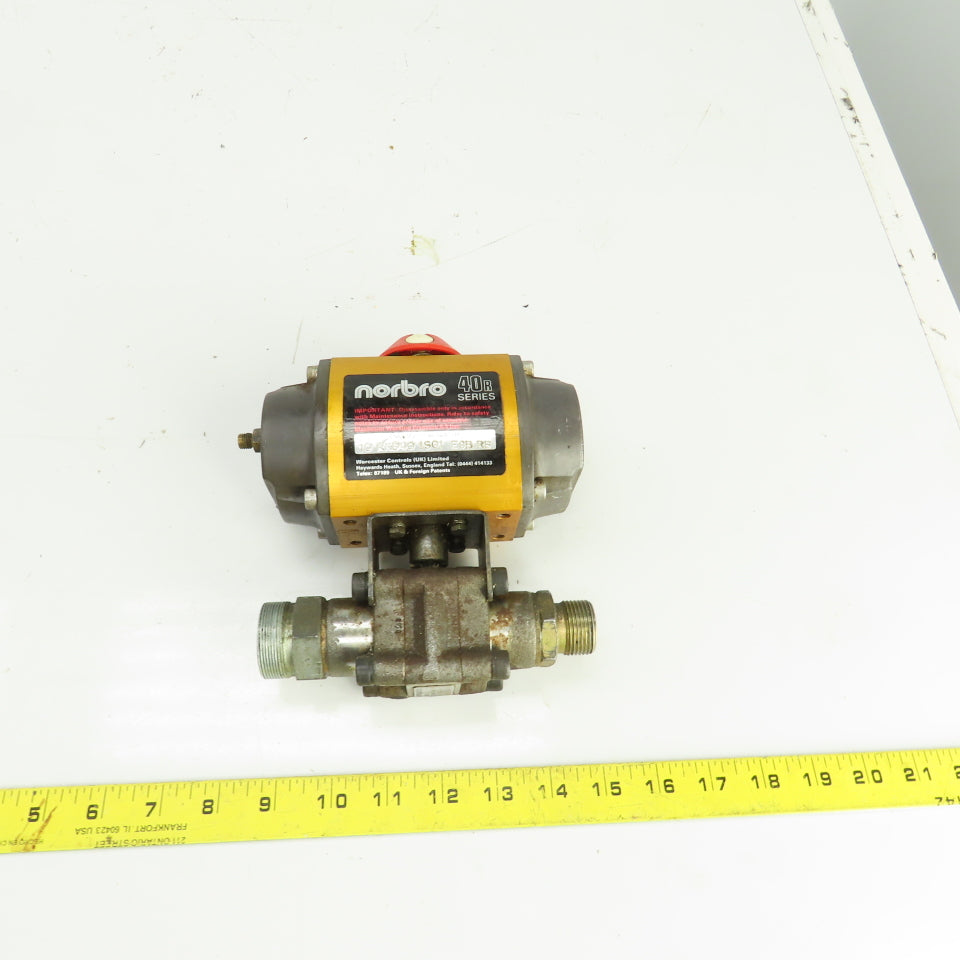 Norbro 10-RKB40-1SG1-E0B-RB 40R Ser. Pneumatic Actuator W/Worcester Valve Body