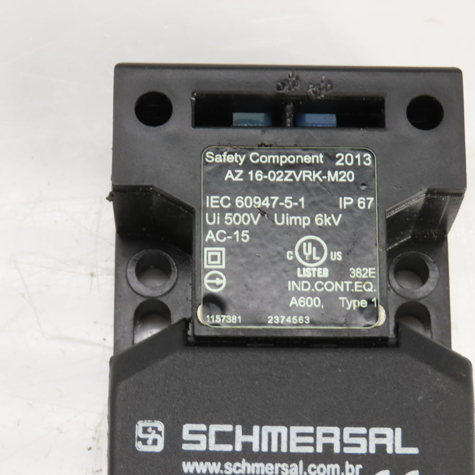 Schmersal AZ-16-02ZVRK-M20 Safety Switch W/Key 500V