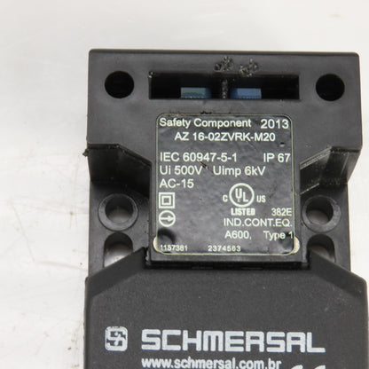 Schmersal AZ-16-02ZVRK-M20 Safety Switch W/Key 500V
