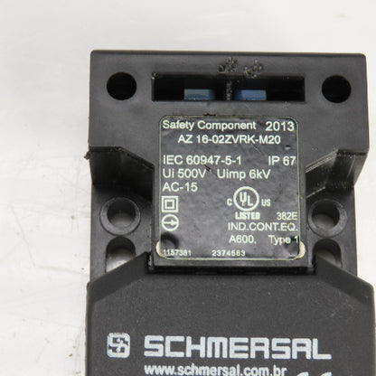 Schmersal AZ-16-02ZVRK-M20 Safety Switch W/Key 500V