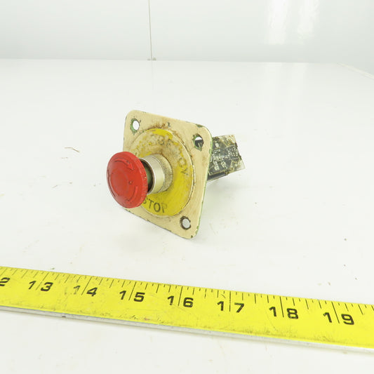 Allen Bradley 800MR-FXT Ser A 300VAC Push Button E-Stop Switch Push Pull