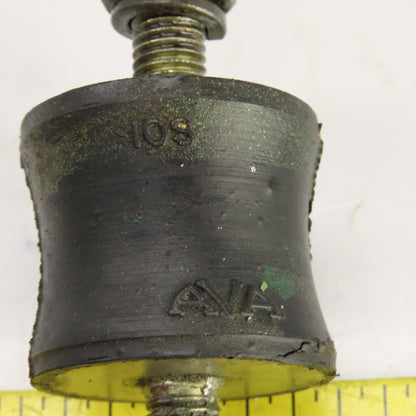 AVA 10S Rubber Keel Roller W/Threaded Rod 1-3/8" W 1-1/2" OD Lot Of 4