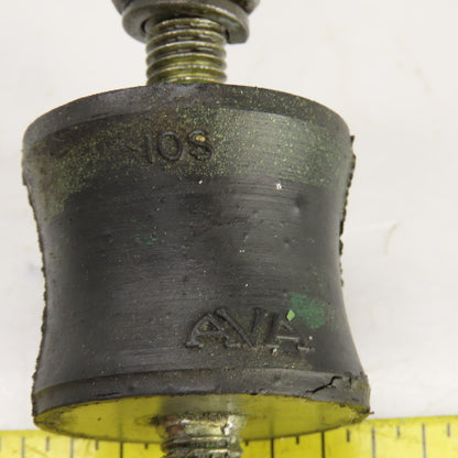AVA 10S Rubber Keel Roller W/Threaded Rod 1-3/8" W 1-1/2" OD Lot Of 4