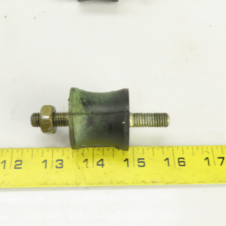 AVA 10S Rubber Keel Roller W/Threaded Rod 1-3/8" W 1-1/2" OD Lot Of 4