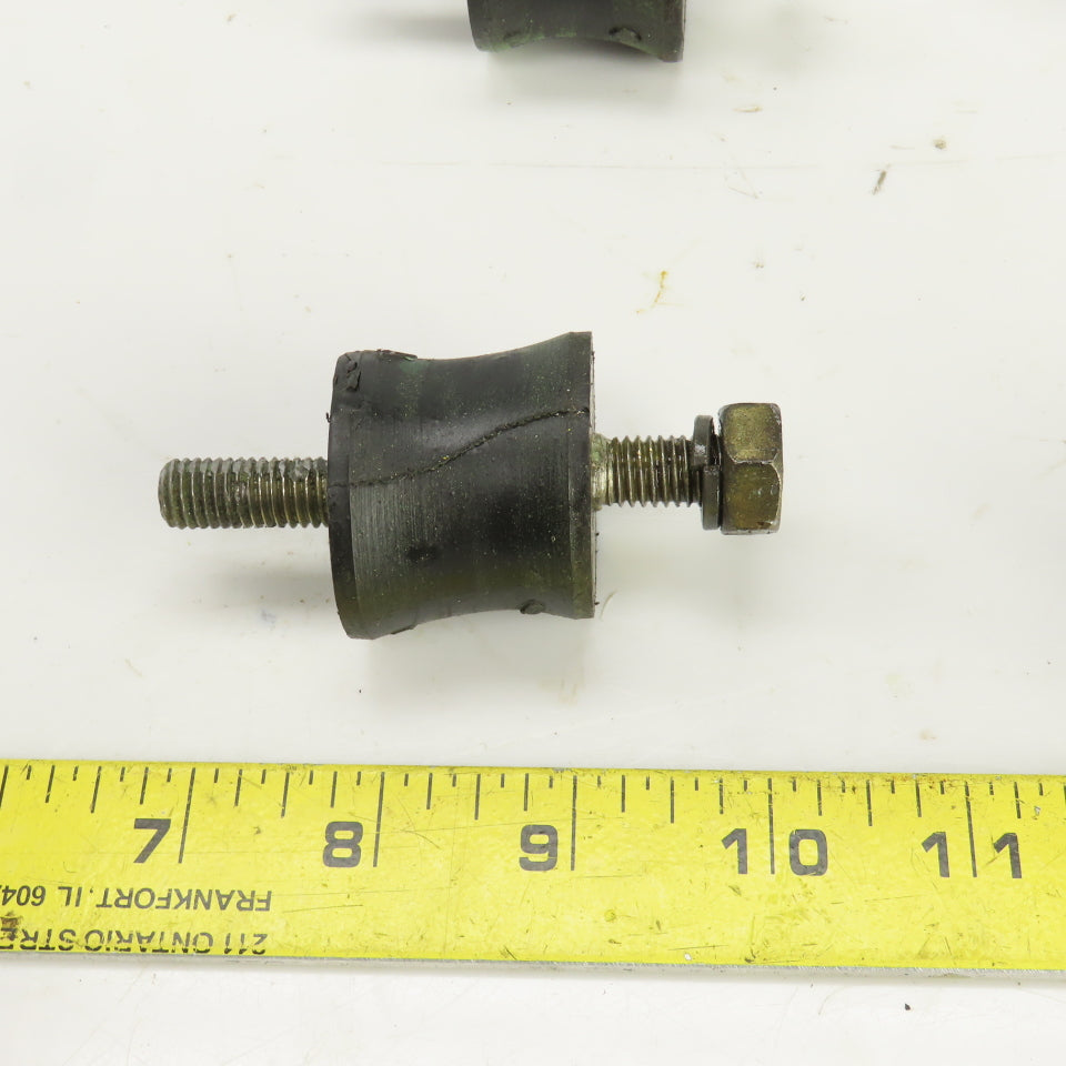 AVA 10S Rubber Keel Roller W/Threaded Rod 1-3/8" W 1-1/2" OD Lot Of 4