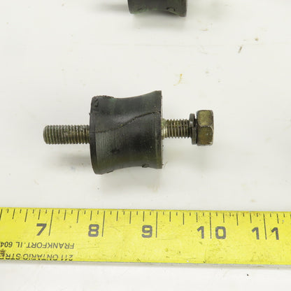AVA 10S Rubber Keel Roller W/Threaded Rod 1-3/8" W 1-1/2" OD Lot Of 4
