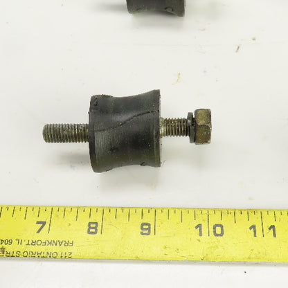 AVA 10S Rubber Keel Roller W/Threaded Rod 1-3/8" W 1-1/2" OD Lot Of 4